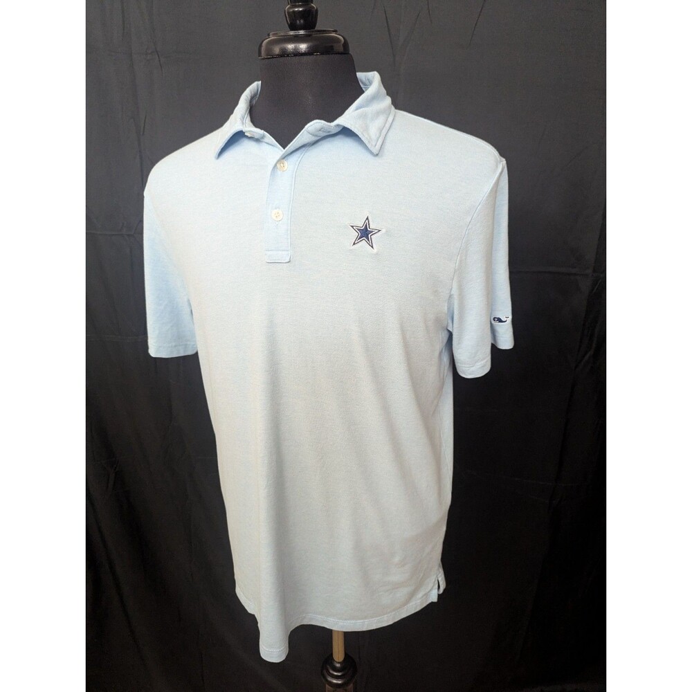 Dallas Cowboys Polo Mens M Blue Vineyard Vines Performance NFL Golf Embroided